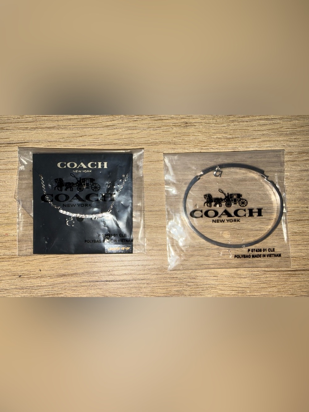 NWT COACH Silver-Tone Bracelet Duo. Necklace/Bracelet set.